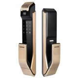 三星全自動(dòng)指紋鎖 推拉式智能鎖 家用防盜門鎖