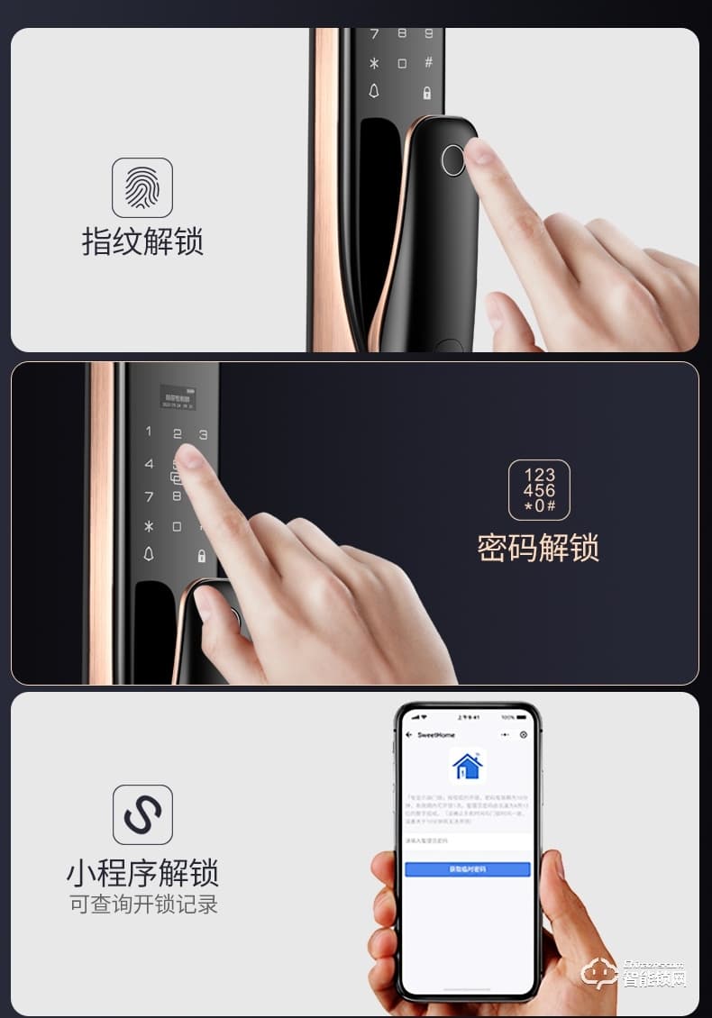 朗菲智能鎖 全自動(dòng)推拉式智能貓眼鎖