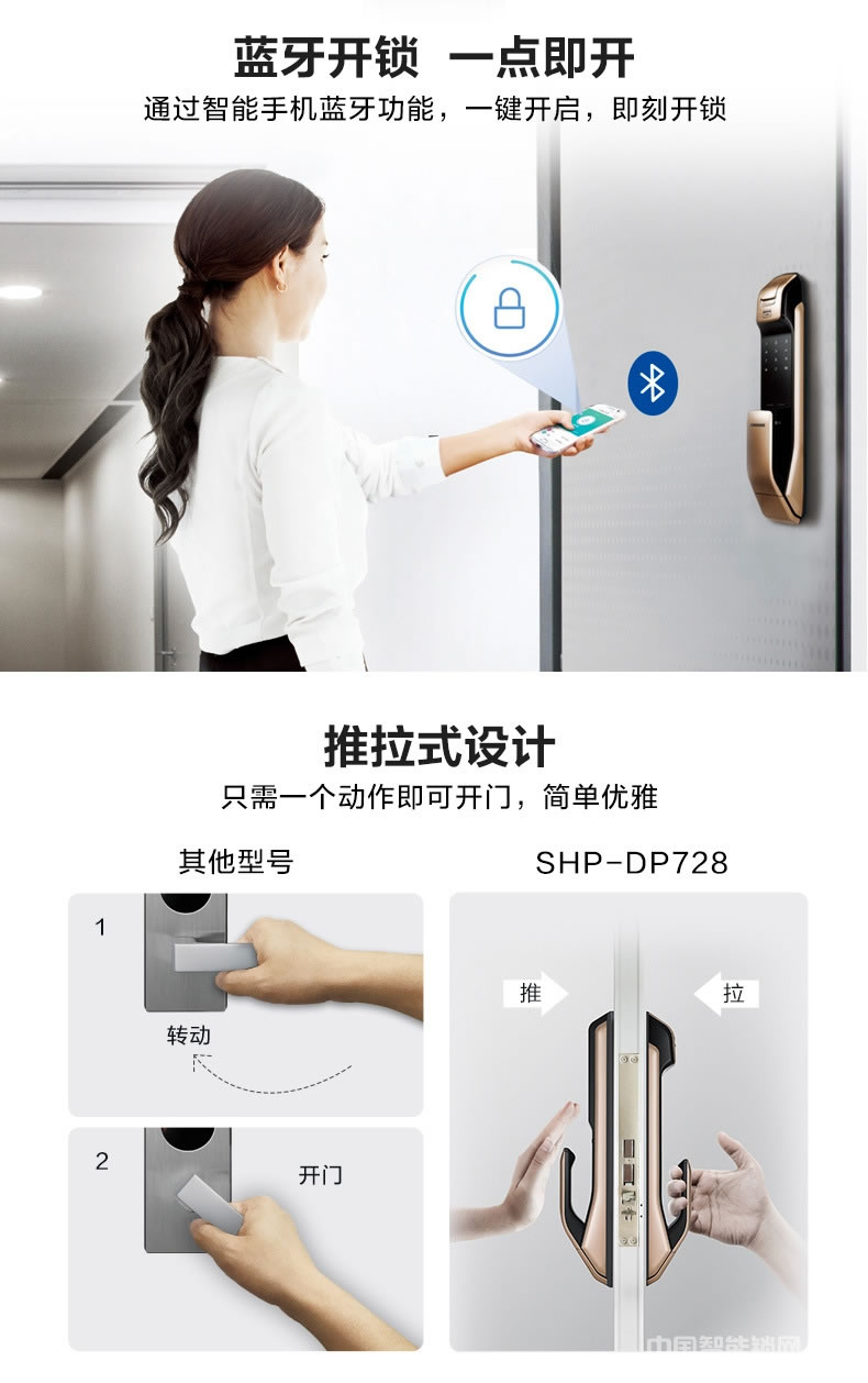 英碩指紋鎖 三星指紋密碼鎖 手機(jī)開(kāi)門(mén)智能鎖