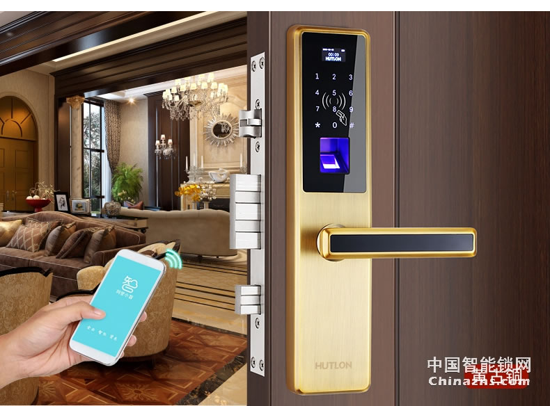 匯泰龍指紋鎖DS-69898 云智能手機APP控制密碼鎖