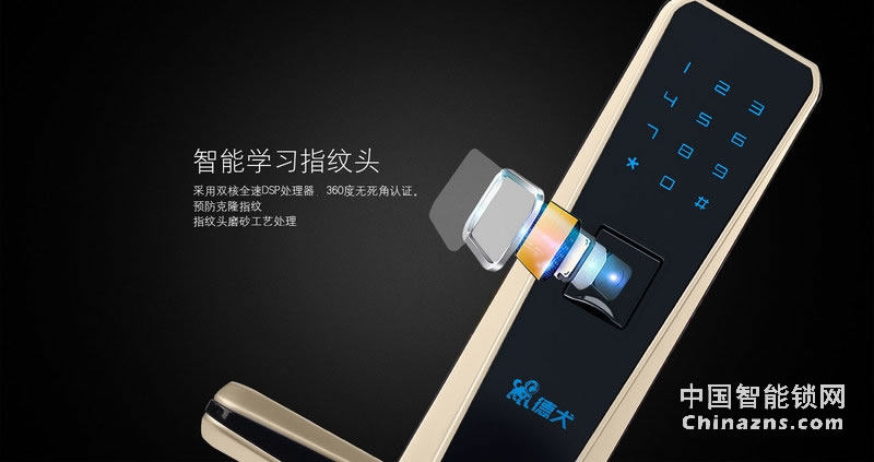 德犬簡歐指紋密碼鎖DL0003 家用辦公室防盜門木門指紋鎖