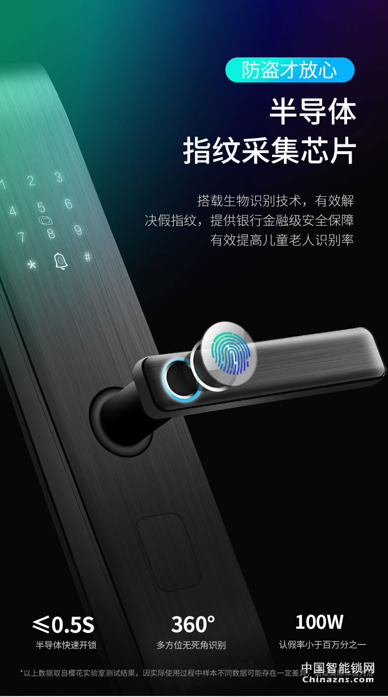 櫻花8028指紋鎖 家用防盜門(mén)電子鎖防小黑盒防貓眼遠(yuǎn)程密碼智能鎖