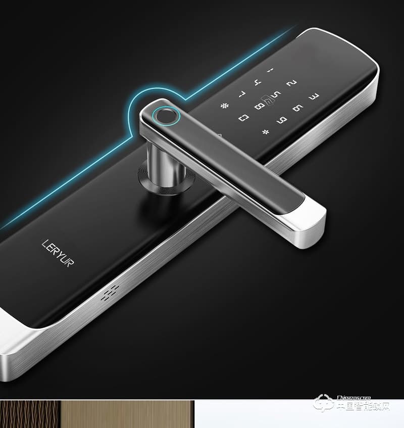 樂柚智能鎖 直板指紋密碼鎖 執(zhí)手式智能門鎖