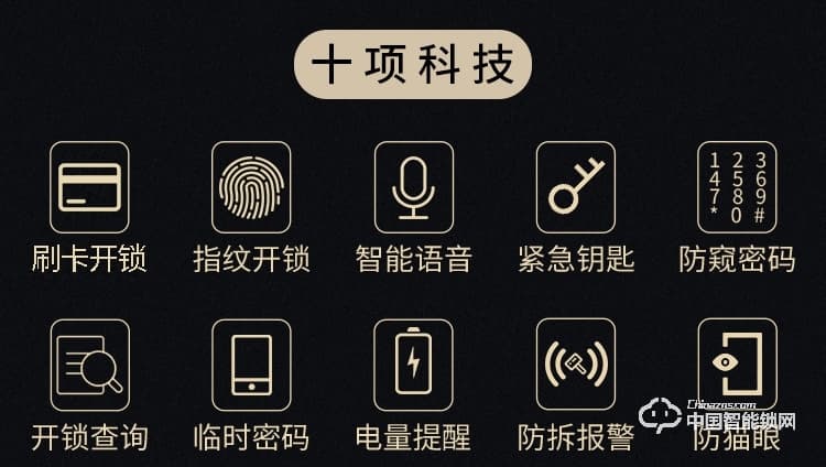 迪克曼智能鎖 智能鎖滑蓋鎖刷卡鎖A9