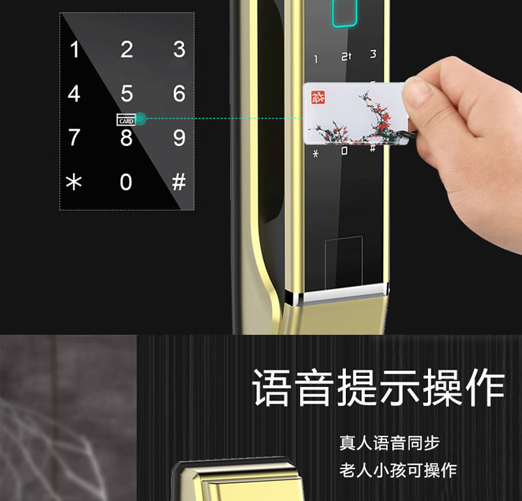 皇家金盾智能鎖 Q1家用智能門(mén)鎖推拉式開(kāi)鎖