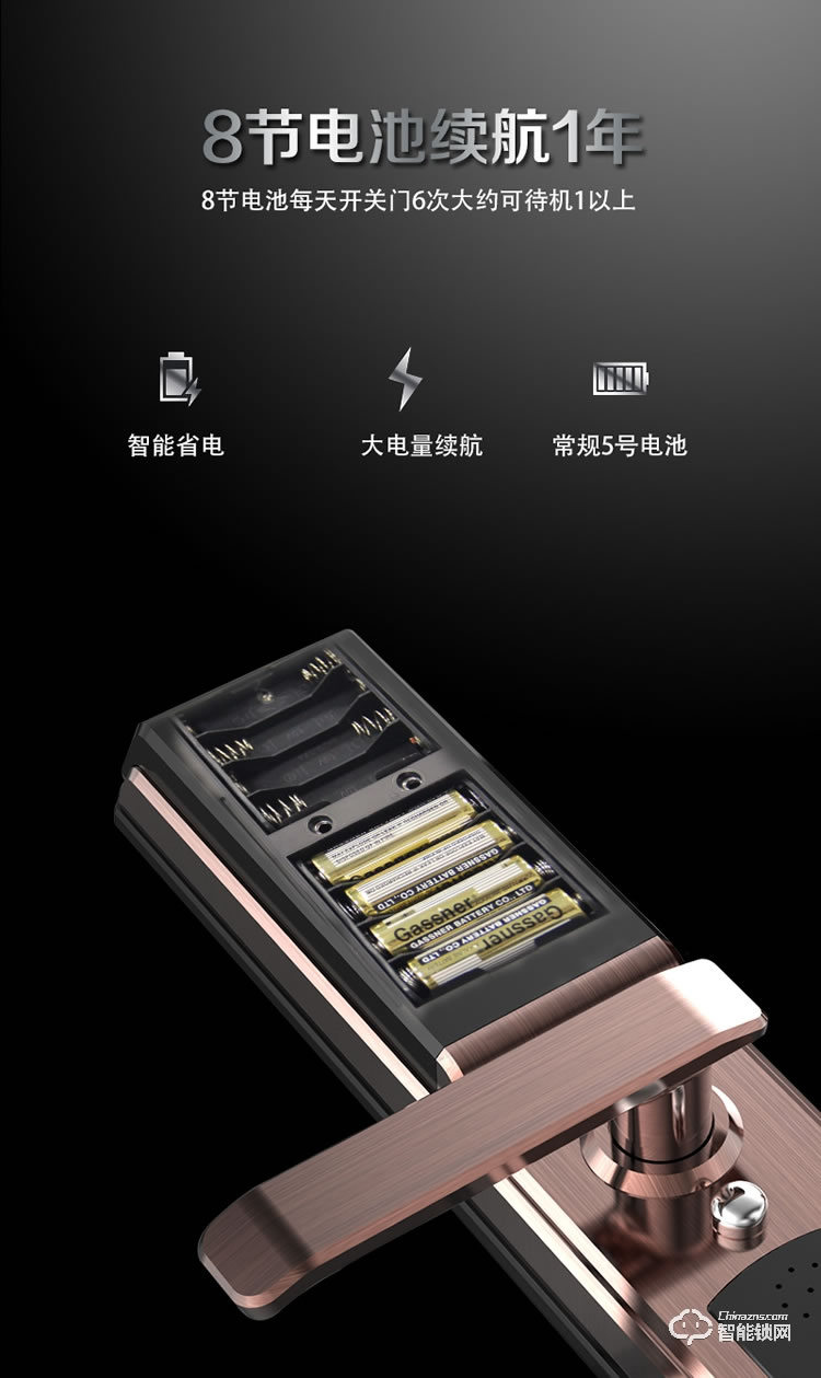 皇家金盾指紋鎖 X5滑蓋指紋鎖云智能鎖指紋密碼鎖