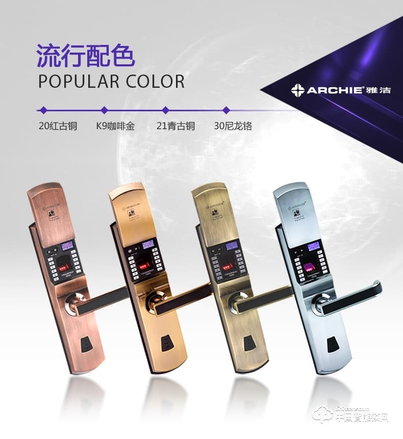 雅潔智能門(mén)鎖 AJ1021-01防盜大門(mén)密碼鎖戶(hù)外家用