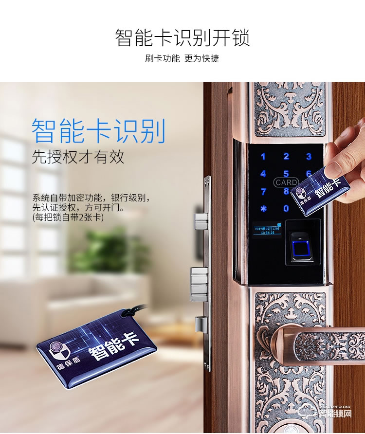 德堡盾指紋鎖 DH777別墅高檔歐式復古密碼鎖