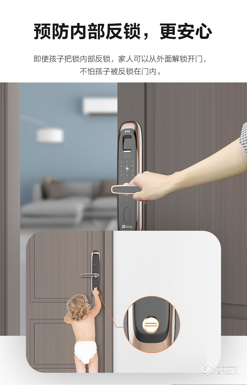 螢石智能鎖 DL21S家用互聯(lián)網(wǎng)防盜門電子鎖