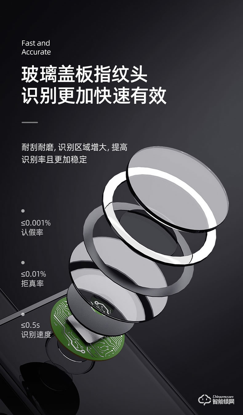 VOC智能鎖 T8推拉式家用防盜門(mén)智能鎖