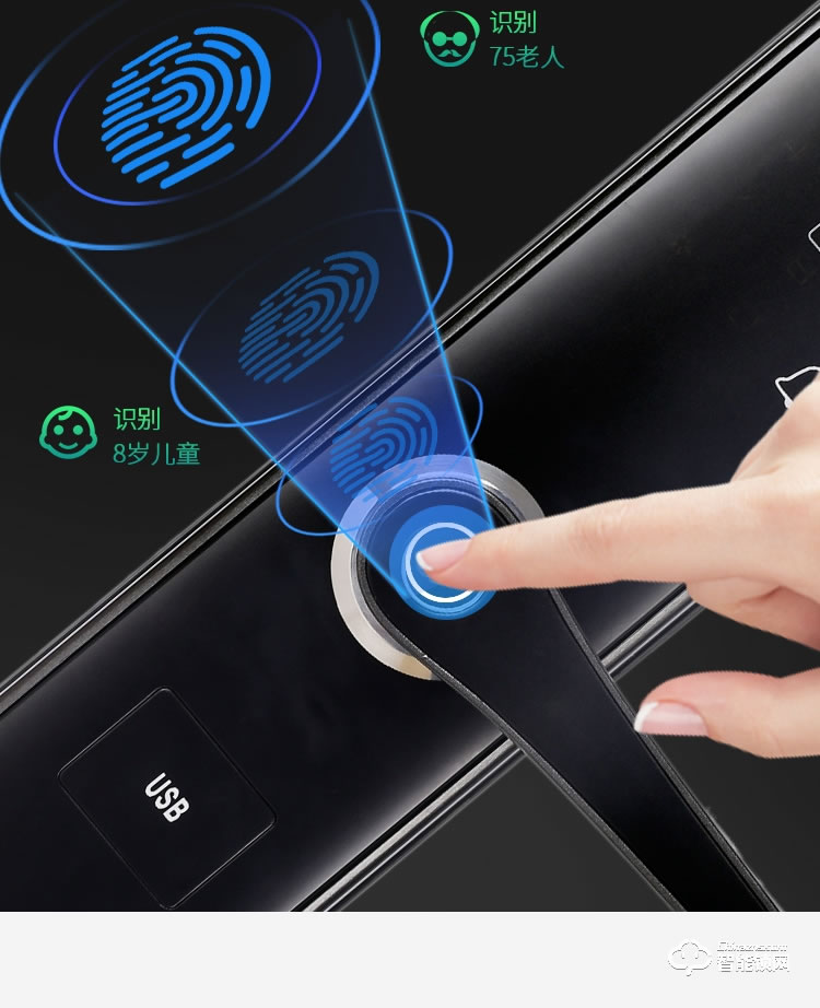 科羅威智能鎖 KLV-P02全自動(dòng)直板密碼指紋鎖