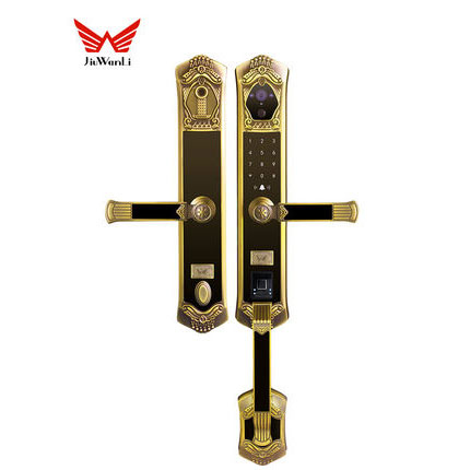 九萬里智能鎖C900 歐式古典別墅大門鎖指紋密碼鎖