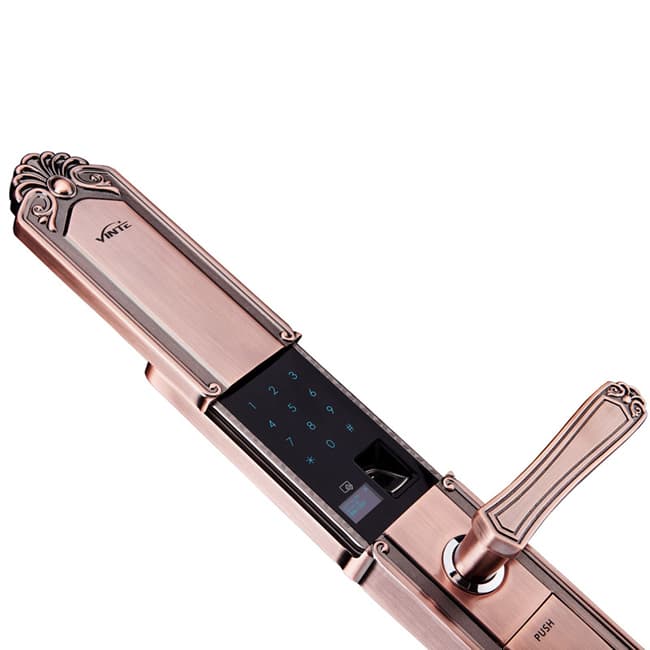 因特智能鎖 Y6500別墅門鎖滑蓋指紋鎖 