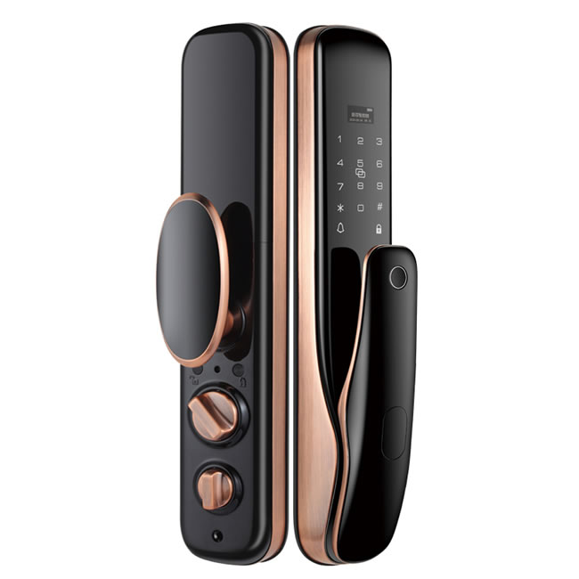 朗菲智能鎖 全自動(dòng)推拉式智能貓眼鎖