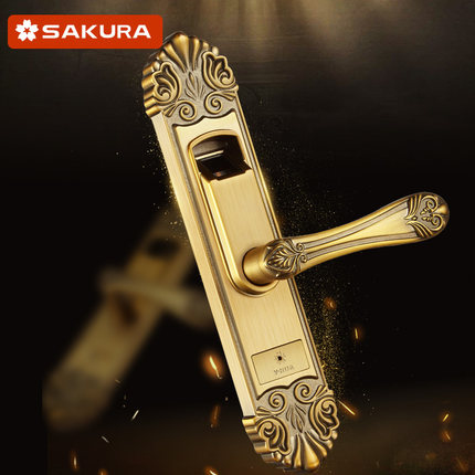 櫻花指紋鎖 室內(nèi)門鎖智能電子家用臥室歐式房門鎖