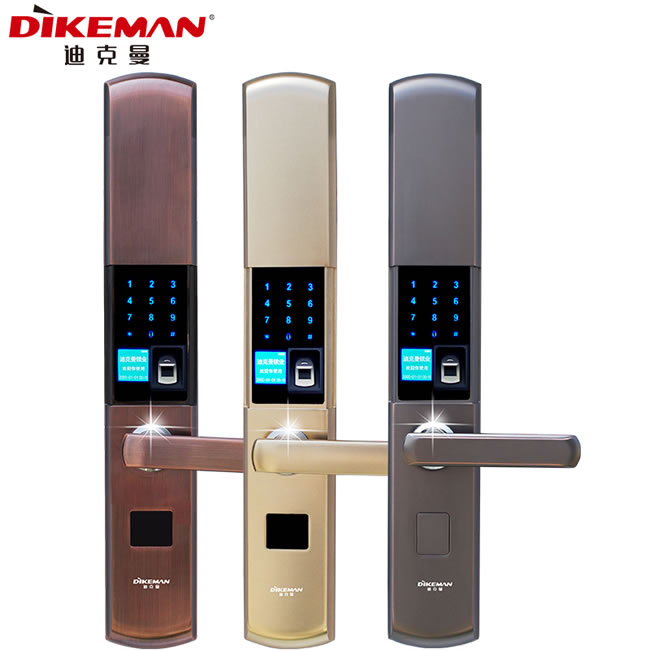 迪克曼智能鎖 防盜鎖新款指紋鎖家用防盜門(mén)智能鎖滑蓋鎖刷卡鎖A12