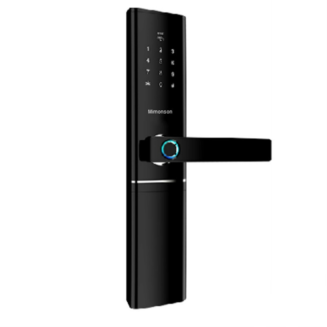 美蒙森智能鎖 木門指紋鎖 高檔小區(qū)電子鎖