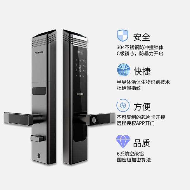 長(zhǎng)虹智能鎖 B6家用防盜門鎖智能鎖密碼鎖