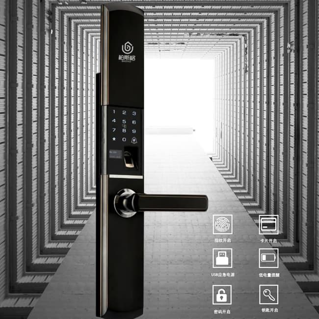 柏斯格智能鎖 Z3防盜門滑蓋智能密碼鎖