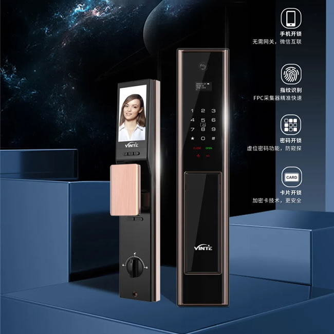 因特智能鎖 V55-S全自動(dòng)智能貓眼智能鎖