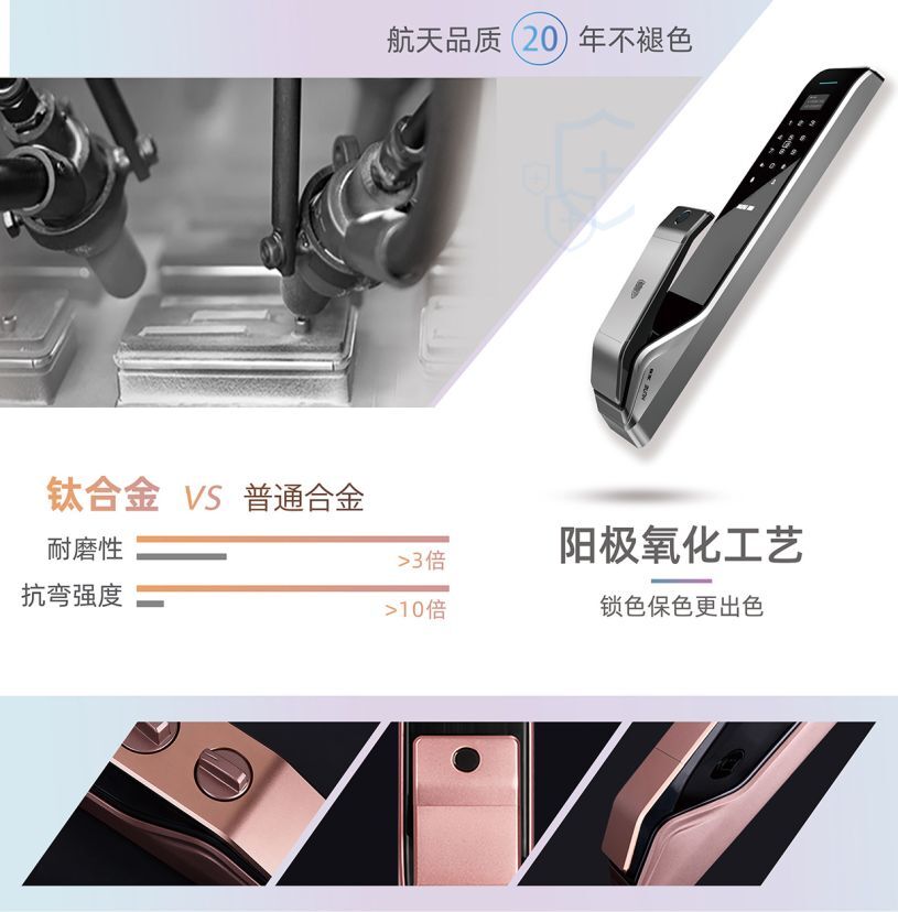 科裕智能指紋鎖貴一點 “鈦”安全
